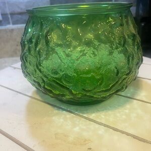 Green Textured‎ Glass Vase